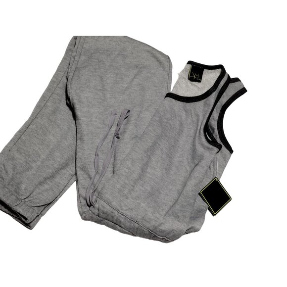 NWT Kandy Karma Women's Terry Jumpsuit Grey Athletic Style Size Small‎ - Picture 2 of 8